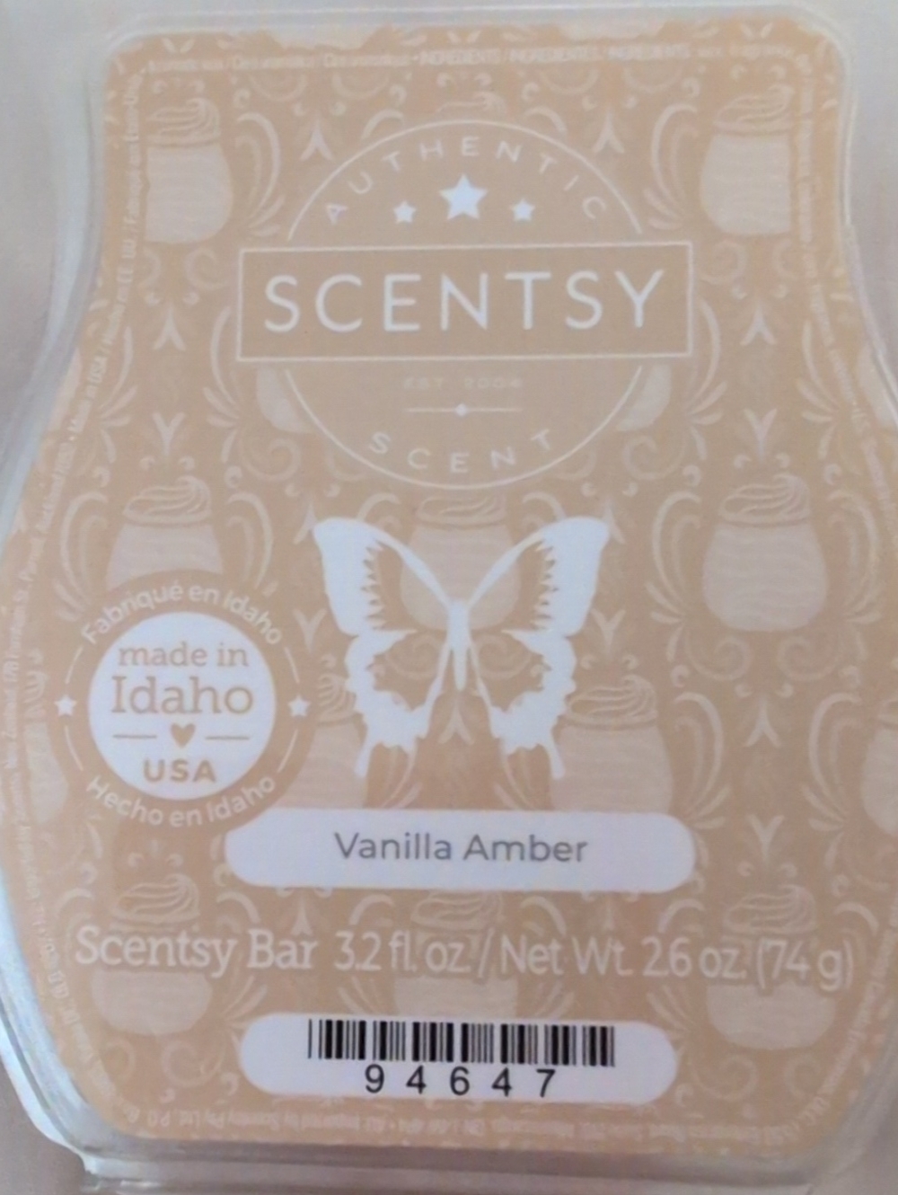 Vanilla Amber Wax Bar - Cream Scented Melts